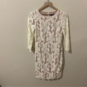 Adrianna Papell White Lace Dress